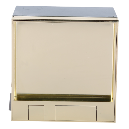 Donel Лючок в пол 4 мод. (2 мод. 45х45 мм.) верт. установка, латунь, в уровень с напольным покрытием