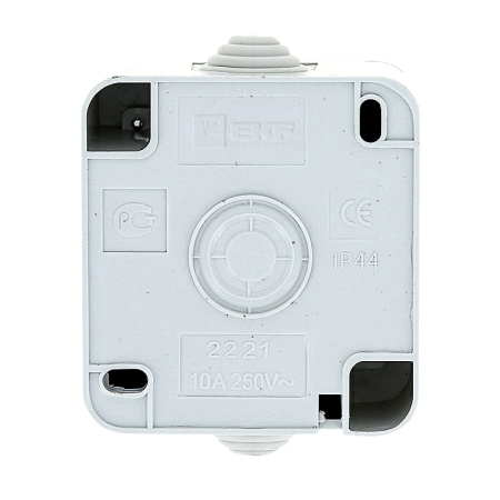 Прага Выключатель 1-клавишный 10А IP44 белый EKF