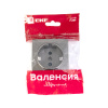Валенсия Лицевая панель розетки 1-местной с/з 16А графит с защ, штор, EKF