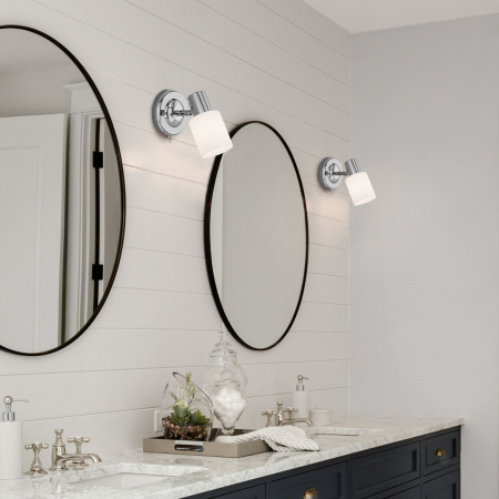 Настенный светильник с плафоном 1*E27 40Вт хром IP20 (20089/1 хром) Eurosvet