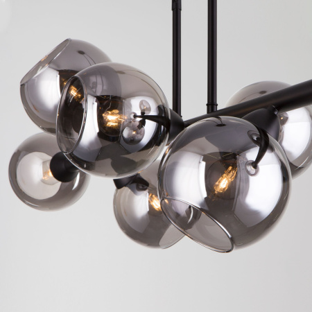 Подвесной светильник с плафонами 8*E14 40Вт черный IP20 (70113/8 дымчатый) Eurosvet