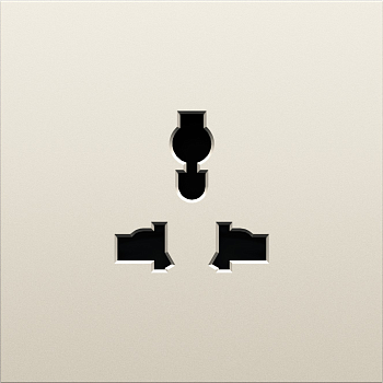 Donel S08 слоновая кость накладка для розетки мультистандарт, со шторками 16A 250 В~,серия DB
