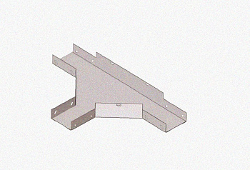 Лоток тройниковый замковый глухой ОТЗГ 600х80 УТ1,5, оцинкованный лист, S1,5