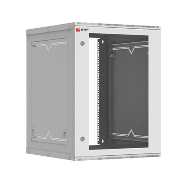 Шкаф телекоммуникационный настенный разборный 15U (600х650) дверь стекло, Astra серия PROxima EKF