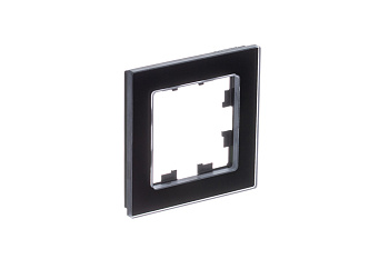 ATLASDESIGN NATURE Рамка 1 пост. натуральное стекло черный  Schneider Electric