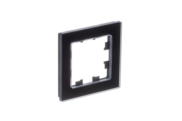 ATLASDESIGN NATURE Рамка 1 пост. натуральное стекло черный  Schneider Electric