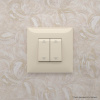 Выключатель двухклавишный в стену, "Avanti", "Ванильная дымка" DKC