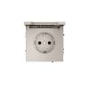Розетка встраиваемая Voltum S70 с заземлением, защитными шторками и крышкой 16А, (кашемир)