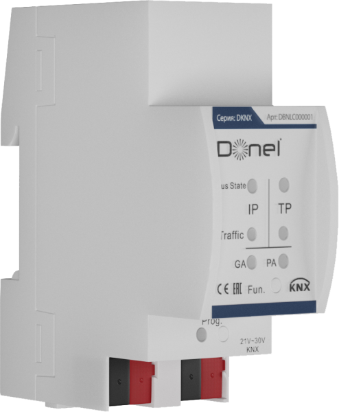 Donel KNX Соедининтель областей / линий. Монтаж на DIN-рейку, Cерия DKNX