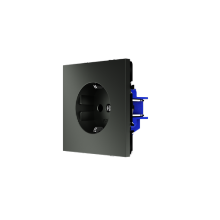 Розетка встраиваемая Voltum S70 с заземлением 16А, (титан)