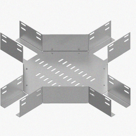 Лоток крестообразный глухой КМГ 300х80 УТ1,5, оцинкованный лист S1,5