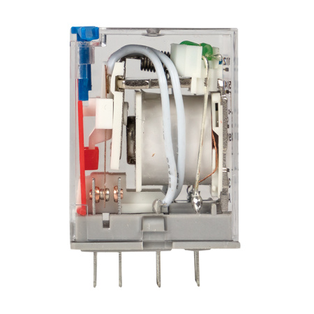 Реле промежуточное с кнопкой и мех, Индикацией RPAt 22/4 5A 24В DC AVERES EKF