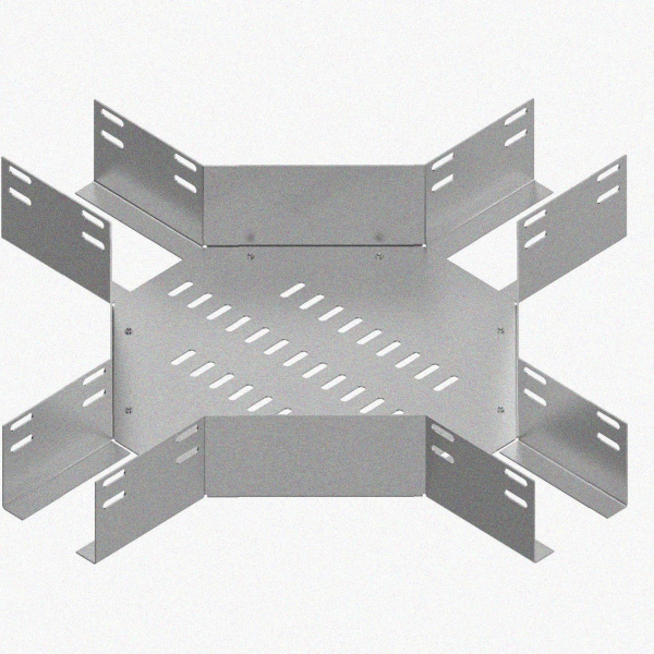 Лоток крестообразный глухой КМГ 300х80 УТ1,5, оцинкованный лист S1,5