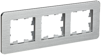 BRITE Рамка 3-мест. РУ-3-1-Бр металл алюм. RE AL IEK
