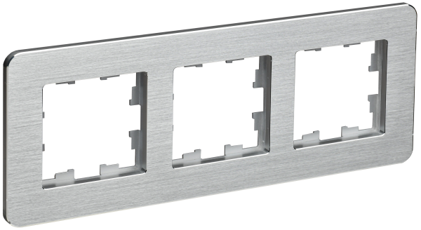BRITE Рамка 3-мест. РУ-3-1-Бр металл алюм. RE AL IEK