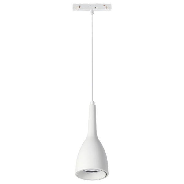 Трековый св-к для низков.шинопровода,длина провода 1м IP20 LED 4000K 12W 48V белый FLUM NOVOTECH
