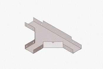 Лоток тройниковый глухой ОТГ 200х80 УТ1,5, оцинкованный лист S1,5