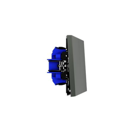Выключатель с самовозвратом встраиваемый Voltum S70 двухклавишный 10А, (титан)