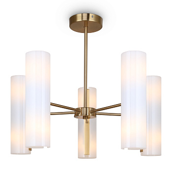 Потолочный светильник 10*E14 40Вт Латунь IP20 Fiore FR5368CL-10BS Freya