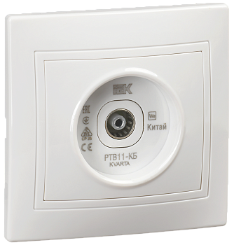 KVARTA Розетка 1-местная телевизионная проходная РТВ11-КБ белый IEK