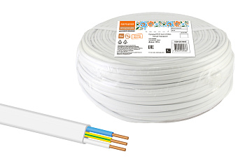 Провод ПУСП 3х2,5 (100м), белый Народный