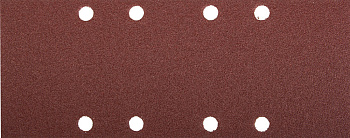 Лист шлифовальный "Мастер", 8 отверстий, для ПШМ на зажимах, Р100, 93х230мм, 5шт ЗУБР