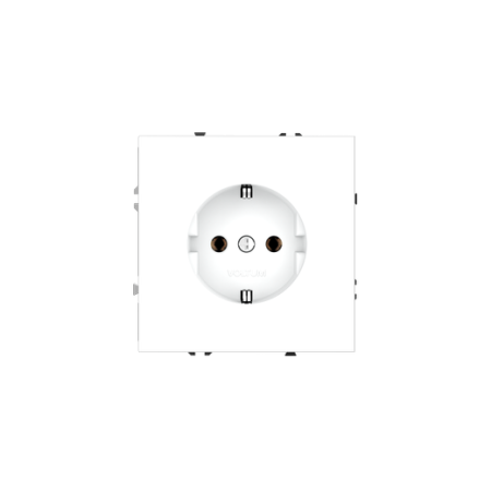 Розетка встраиваемая Voltum S70 с заземлением 16А, (белый матовый)
