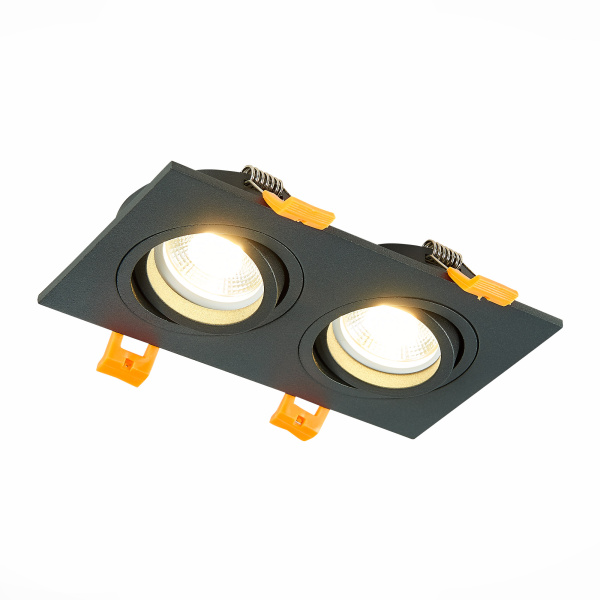 Светильник встраиваемый Черный GU10 2*50Вт IP20 L170xW92xH27 220В Без ламп ST251.408.02 ST LUCE