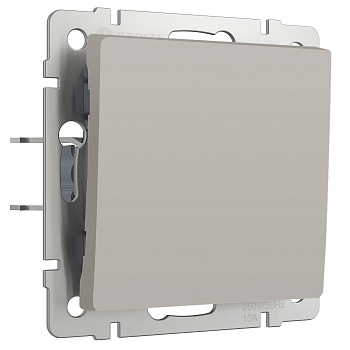 Встраиваемые механизмы Выключатель одноклавишный проходной (дымчатый) Werkel