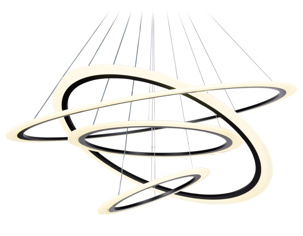 Светильник потолочный светодиодный с пультом FA4365/4 BK черный 235W 3000K/4200K/6400K D100*870 (ПДУ РАДИО 2.4G) Ambrella Light