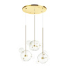 Люстра LED 36W 4000K BUBBLES золотой/прозрачный B ODEON LIGHT