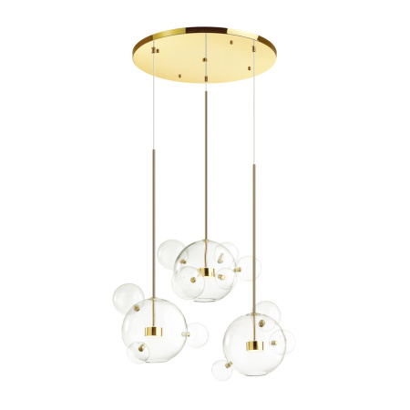 Люстра LED 36W 4000K BUBBLES золотой/прозрачный B ODEON LIGHT