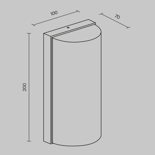 Настенный светильник (бра) 10Вт 3000К Графит IP54 Badd O454WL-L10GF3K1 Outdoor Maytoni