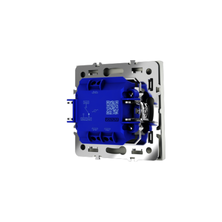 Проходной переключатель встраиваемый Voltum S70 одноклавишный 10А, (сталь)