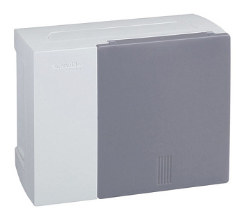 Щит распределительный навесной ЩРн-П-6 IP40 пластиковый дымчатая дверь Mini Pragma Schneider Electric