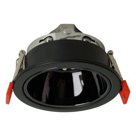 Светильник потолочный встраиваемый, MR16 G5.3, черный + черный хром DL3102 Feron