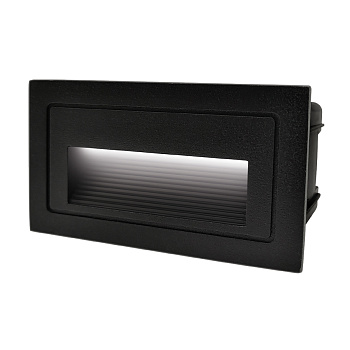 Светильник для ступеней 3Вт 5000К Металл Черный Прямоугольный GSTL-S1-3BT-5K General