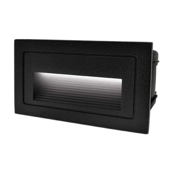 Светильник для ступеней 3Вт 5000К Металл Черный Прямоугольный GSTL-S1-3BT-5K General