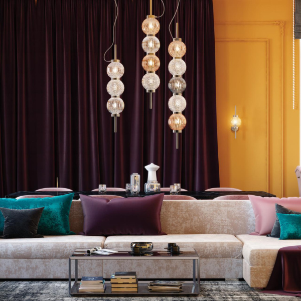 Настенный св-к IP20 Е14 1*40W FRANCESCA прозр/стекло/никель/металл B ODEON LIGHT