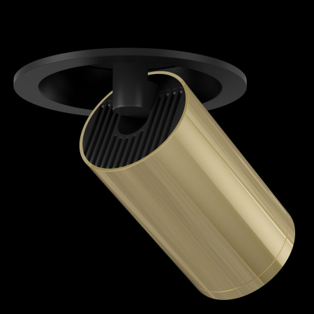 Встраиваемый светильник 1*GU10 10Вт Черный с Золотом IP20 FOCUS S C048CL-1BG Technical