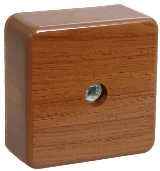 Коробка распаячная КМ41206-05 для открытой проводки 50х50х20мм дуб (4 клеммы 3мм2) IEK