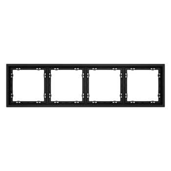 Рамка пластиковая Voltum S70 на 4 поста, (черный матовый)