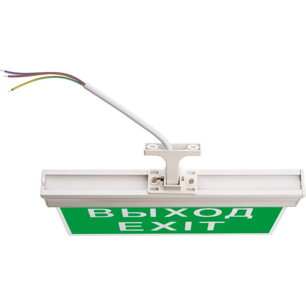 Светильник аккумуляторный, 10 LED/1W 230V, AC/DC зеленый 260*245*35 mm, белый, Выход, EL60