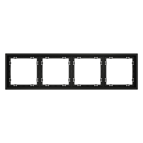 Рамка пластиковая Voltum S70 на 4 поста, (черный матовый)