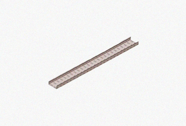 Лоток замковый перфорированный ЛМЗ 200х50х3000 УТ1,5, оцинкованный лист, S0,8