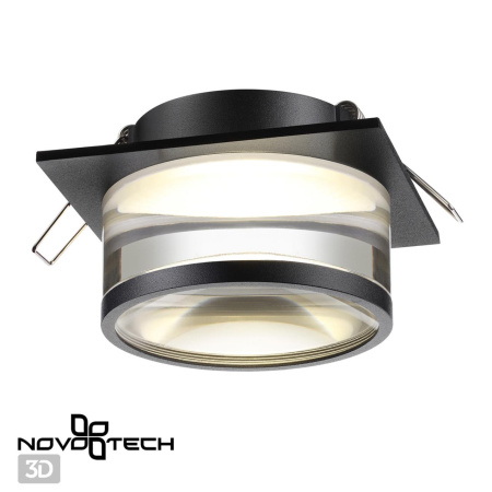 Св-к встр.IP20 GU10 9W 220V GEM черный B NOVOTECH