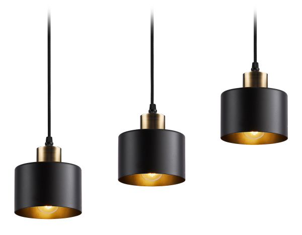 Подвесной светильник в стиле лофт TR8118/3 BK/BS черный/латунь E27*3 max 40W 580*120*970 Ambrella Light