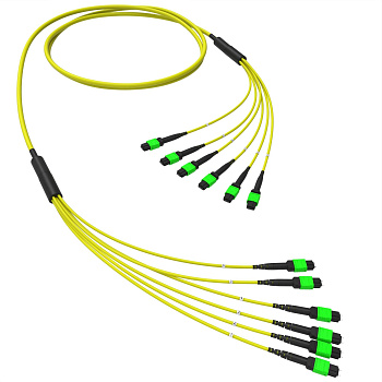 Оптическая магистральная сборка 72 ОВ 9/125 OS2, 6xMTP(12)m/6xMTP(12)m, тип В, 250 м DKC