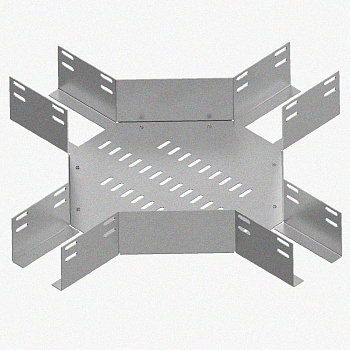 Лоток крестообразный перфорированный КМ 400х100 УХЛ1, оцинкованный лист S1,0
