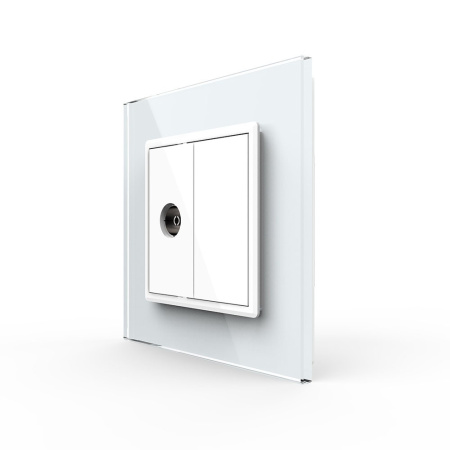 Розетка ТВ Белая Livolo